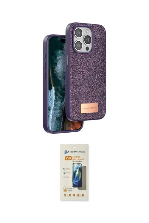 ieg™ iPhone 14 Pro Max Kılıf Vadi Klasik Serisi - Siyah 6D Mat Seramik Hayalet Nano Ekran Koruyucu
