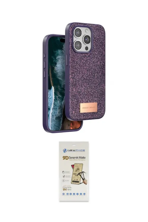 ieg™ iPhone 14 Pro Max Kılıf Vadi Klasik Serisi - Siyah Mat Seramik Nano Ekran Koruyucu