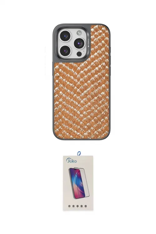 ieg™ iPhone 14 Pro Max Kılıf Vadi Özel Seri - Siyah Joko 5D Cam