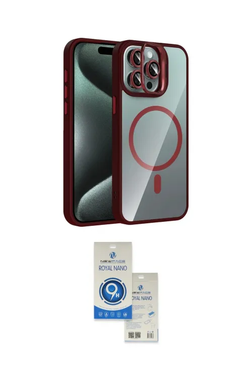 ieg™ iPhone 14 Pro Max Kılıf Yadigar Asil Koleksiyonu - Şeffaf Royal Nano Ekran Koruyucu