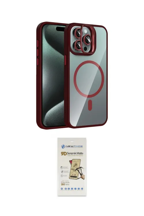 ieg™ iPhone 14 Pro Max Kılıf Yadigar Asil Koleksiyonu - Siyah Mat Seramik Nano Ekran Koruyucu
