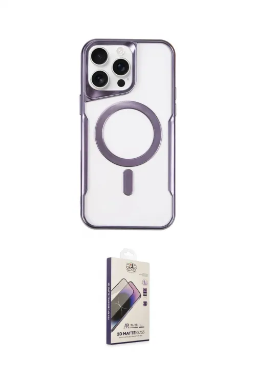 ieg™ iPhone 14 Pro Max Kılıf Yadigar Klasik Özel Seri - Siyah Bilvis 3D Mat Cam Ekran Koruyucu