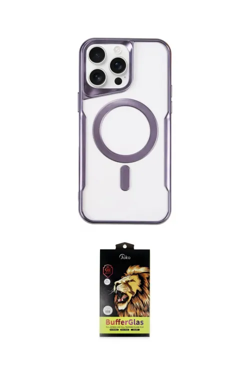ieg™ iPhone 14 Pro Max Kılıf Yadigar Klasik Özel Seri - Siyah Buffer Cam Ekran Koruyucu