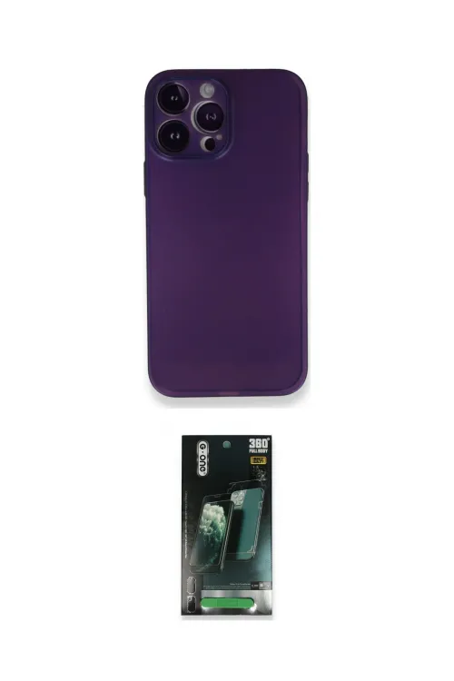 ieg™ iPhone 14 Pro Max Kılıf Yadigar Yansıma Serisi - Şeffaf 360 Full Body Arka Koruyucu