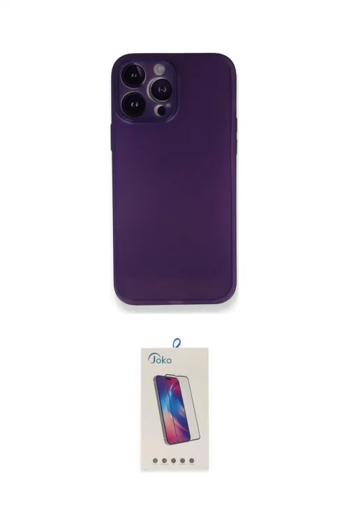 ieg™ iPhone 14 Pro Max Kılıf Yadigar Yansıma Serisi - Siyah Joko 5D Cam