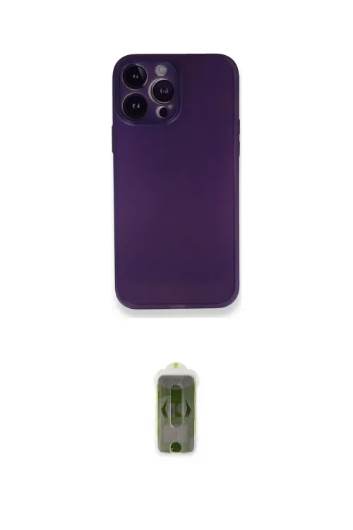 ieg™ iPhone 14 Pro Max Kılıf Yadigar Yansıma Serisi - Siyah Joko Magic 5D Hayalet Cam