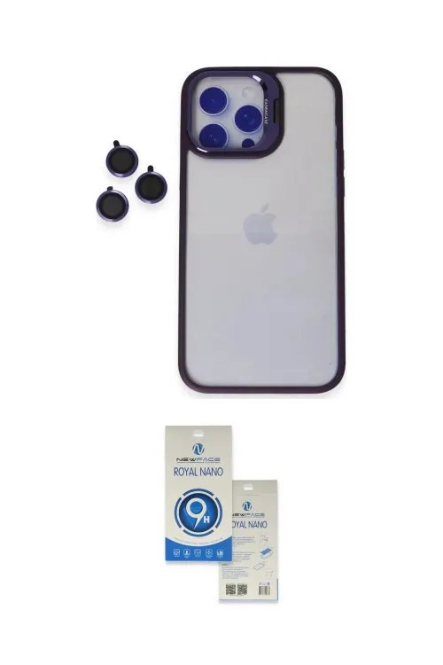 ieg™ iPhone 14 Pro Max Kılıf Yankı Asil Serisi - Şeffaf Royal Nano Ekran Koruyucu