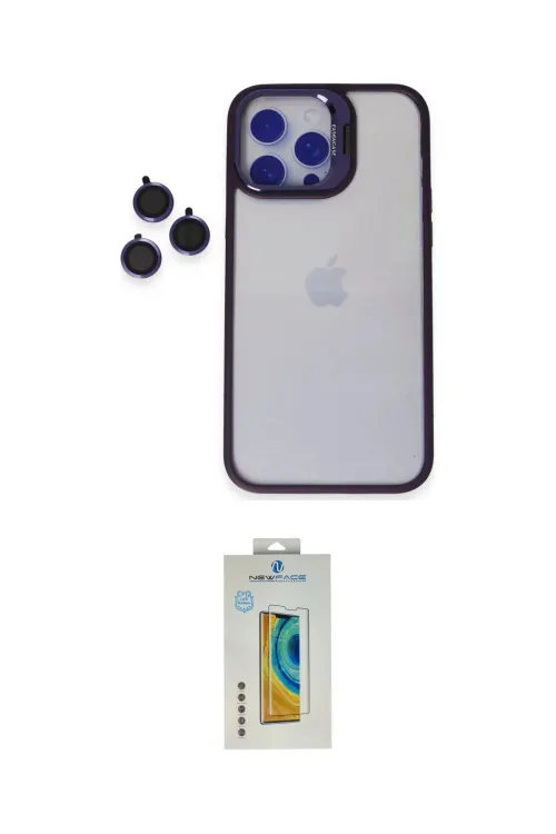 ieg™ iPhone 14 Pro Max Kılıf Yankı Asil Serisi - Siyah Polymer Nano Ekran Koruyucu