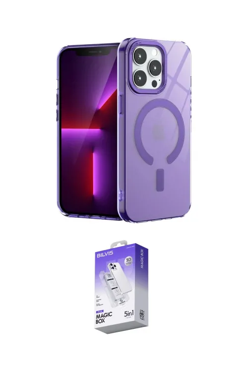 ieg™ iPhone 14 Pro Max Kılıf Yankı Çizgi - Siyah Bilvis 5in1 3D Magic Cam Ekran Koruyucu
