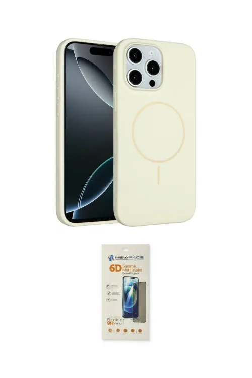 ieg™ iPhone 14 Pro Max Kılıf Yankı Form Serisi - Siyah 6D Mat Seramik Hayalet Nano Ekran Koruyucu