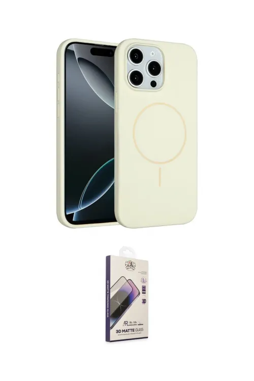 ieg™ iPhone 14 Pro Max Kılıf Yankı Form Serisi - Siyah Bilvis 3D Mat Cam Ekran Koruyucu