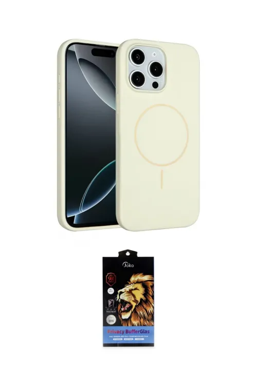 ieg™ iPhone 14 Pro Max Kılıf Yankı Form Serisi - Siyah Buffer Hayalet Cam Ekran Koruyucu