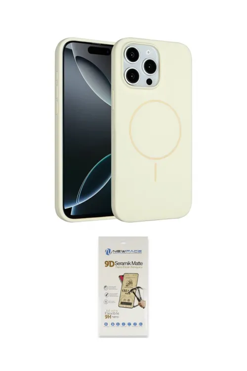 ieg™ iPhone 14 Pro Max Kılıf Yankı Form Serisi - Siyah Mat Seramik Nano Ekran Koruyucu