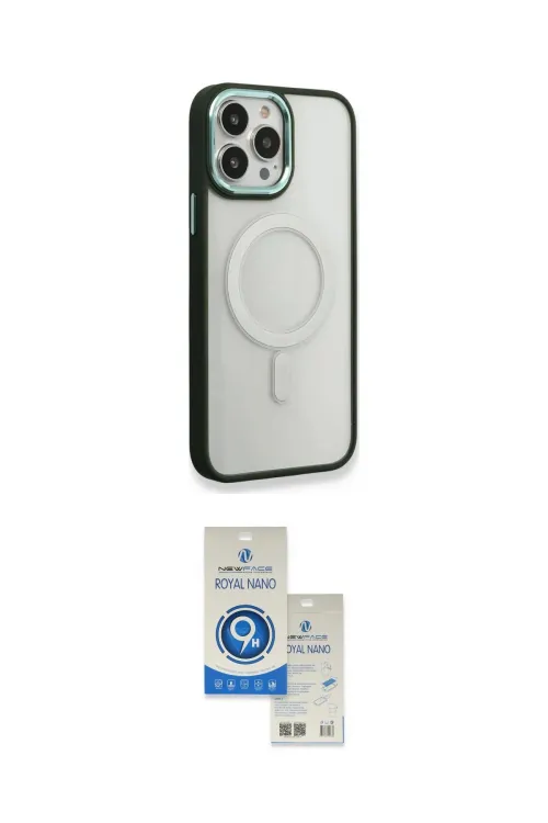 ieg™ iPhone 14 Pro Max Kılıf Yankı Işık Özel Seri - Şeffaf Royal Nano Ekran Koruyucu
