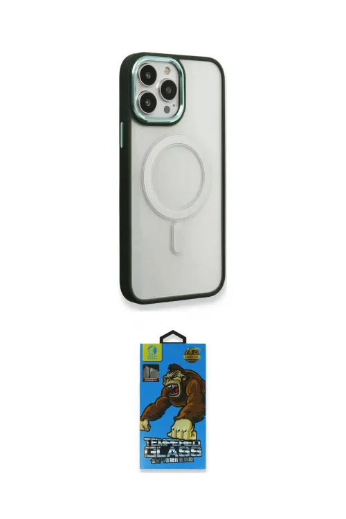 ieg™ iPhone 14 Pro Max Kılıf Yankı Işık Özel Seri - Siyah 18D Cam Ekran Koruyucu