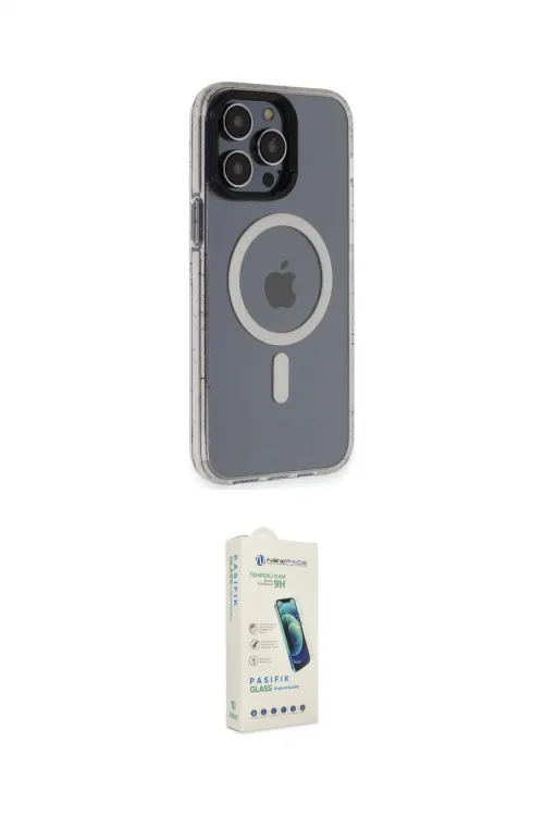 ieg™ iPhone 14 Pro Max Kılıf Yankı Işık Prime - Şeffaf Pasifik Cam Ekran Koruyucu