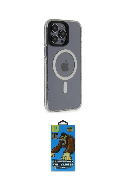 ieg™ iPhone 14 Pro Max Kılıf Yankı Işık Prime - Siyah 18D Cam Ekran Koruyucu
