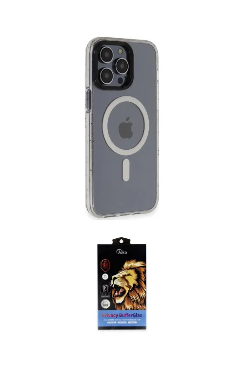 ieg™ iPhone 14 Pro Max Kılıf Yankı Işık Prime - Siyah Buffer Hayalet Cam Ekran Koruyucu