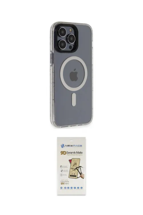 ieg™ iPhone 14 Pro Max Kılıf Yankı Işık Prime - Siyah Mat Seramik Nano Ekran Koruyucu