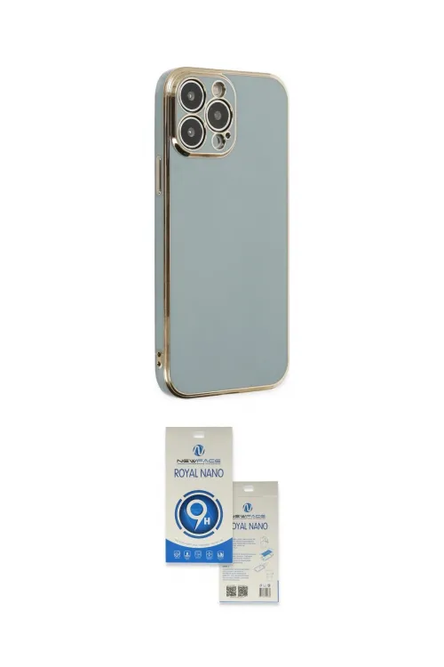 ieg™ iPhone 14 Pro Max Kılıf Yankı Serisi - Şeffaf Royal Nano Ekran Koruyucu
