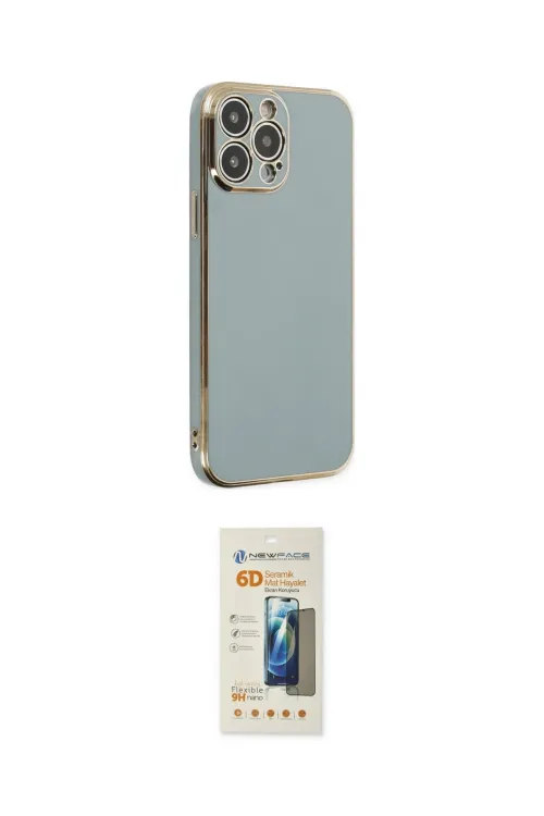 ieg™ iPhone 14 Pro Max Kılıf Yankı Serisi - Siyah 6D Mat Seramik Hayalet Nano Ekran Koruyucu