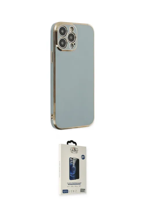 ieg™ iPhone 14 Pro Max Kılıf Yankı Serisi - Siyah Bilvis Hayalet Cam Ekran Koruyucu