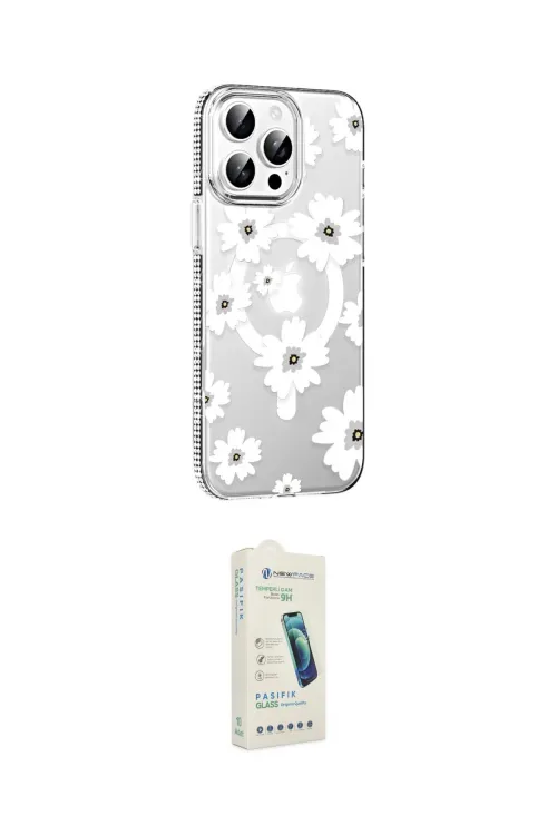 ieg™ iPhone 14 Pro Max Kılıf Yörünge Işık Prime - Şeffaf Pasifik Cam Ekran Koruyucu