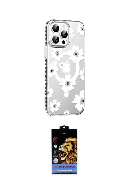 ieg™ iPhone 14 Pro Max Kılıf Yörünge Işık Prime - Siyah Buffer Hayalet Cam Ekran Koruyucu