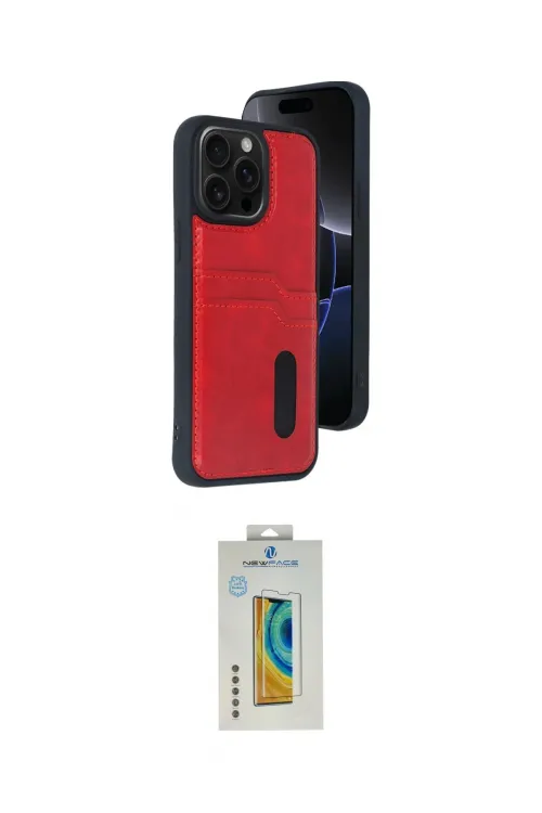 ieg™ iPhone 14 Pro Max Kılıf Yörünge Işık Serisi - Siyah Polymer Nano Ekran Koruyucu
