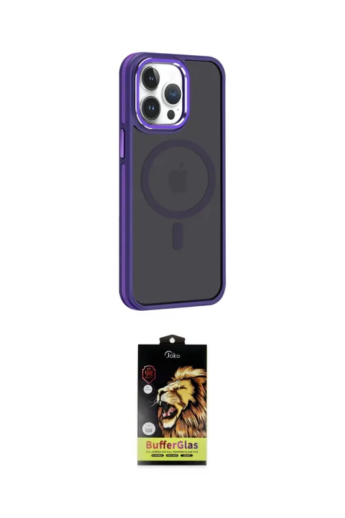 ieg™ iPhone 14 Pro Max Kılıf Yörünge Klasik - Siyah Buffer Cam Ekran Koruyucu