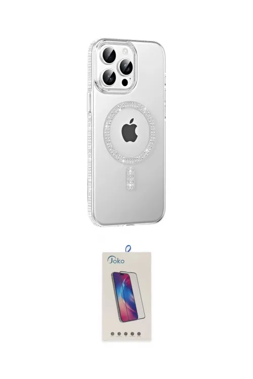 ieg™ iPhone 14 Pro Max Kılıf Yörünge Koleksiyonu - Siyah Joko 5D Cam