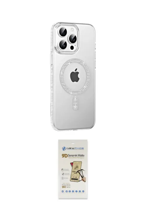 ieg™ iPhone 14 Pro Max Kılıf Yörünge Koleksiyonu - Siyah Mat Seramik Nano Ekran Koruyucu