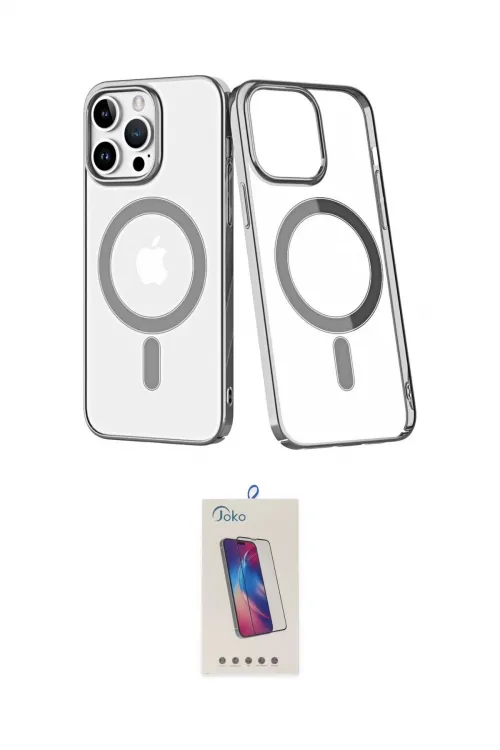 ieg™ iPhone 14 Pro Max Kılıf Yörünge Minimal - Siyah Joko 5D Cam
