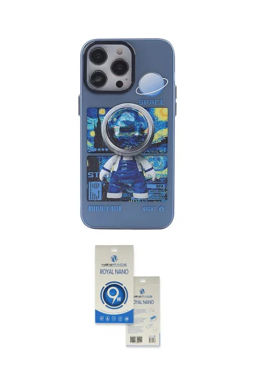 ieg™ iPhone 14 Pro Max Kılıf Zirve Form Özel Seri - Şeffaf Royal Nano Ekran Koruyucu