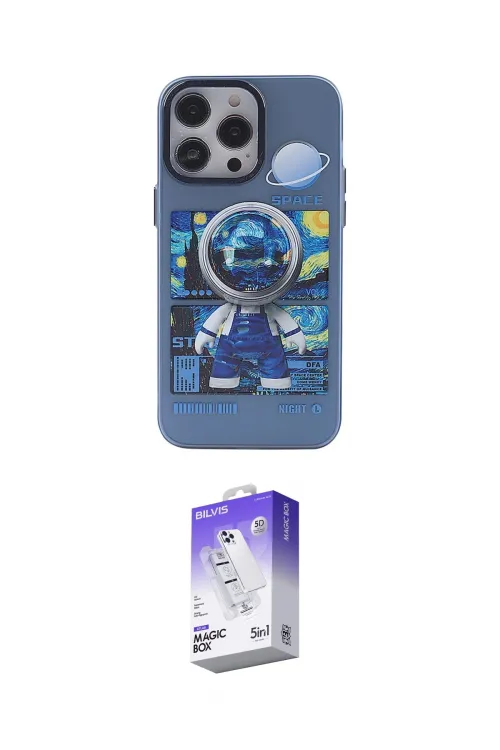 ieg™ iPhone 14 Pro Max Kılıf Zirve Form Özel Seri - Siyah Bilvis 5in1 3D Magic Cam Ekran Koruyucu