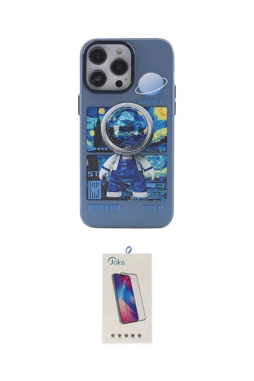 ieg™ iPhone 14 Pro Max Kılıf Zirve Form Özel Seri - Siyah Joko 5D Cam