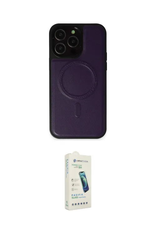 ieg™ iPhone 14 Pro Max Kılıf Zirve Işık Serisi - Şeffaf Pasifik Cam Ekran Koruyucu