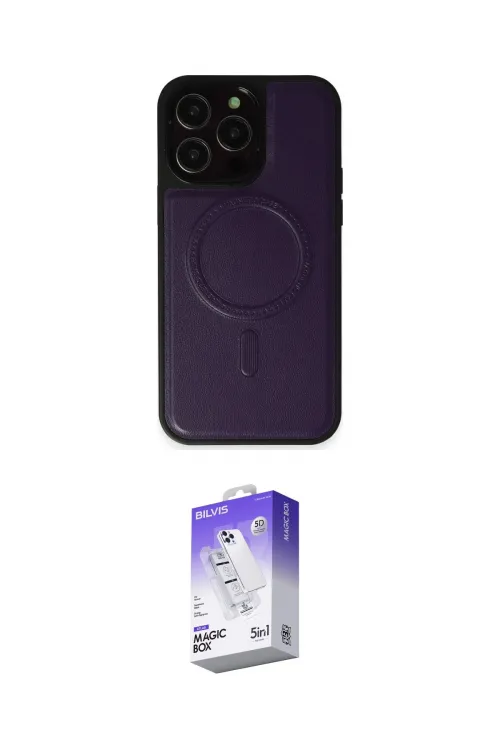 ieg™ iPhone 14 Pro Max Kılıf Zirve Işık Serisi - Siyah Bilvis 5in1 3D Magic Cam Ekran Koruyucu