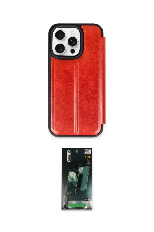 ieg™ iPhone 14 Pro Max Kılıf Zirve Yansıma Serisi - Şeffaf 360 Full Body Arka Koruyucu
