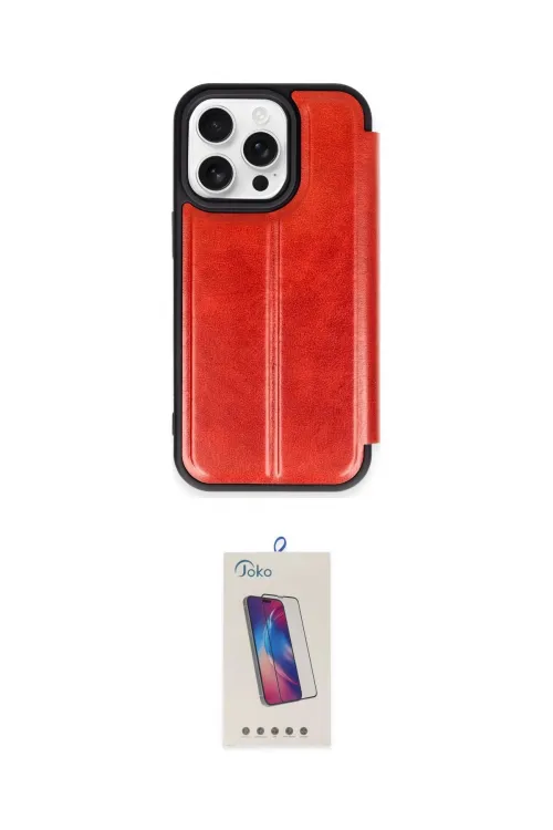 ieg™ iPhone 14 Pro Max Kılıf Zirve Yansıma Serisi - Siyah Joko 5D Cam