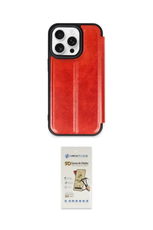 ieg™ iPhone 14 Pro Max Kılıf Zirve Yansıma Serisi - Siyah Mat Seramik Nano Ekran Koruyucu