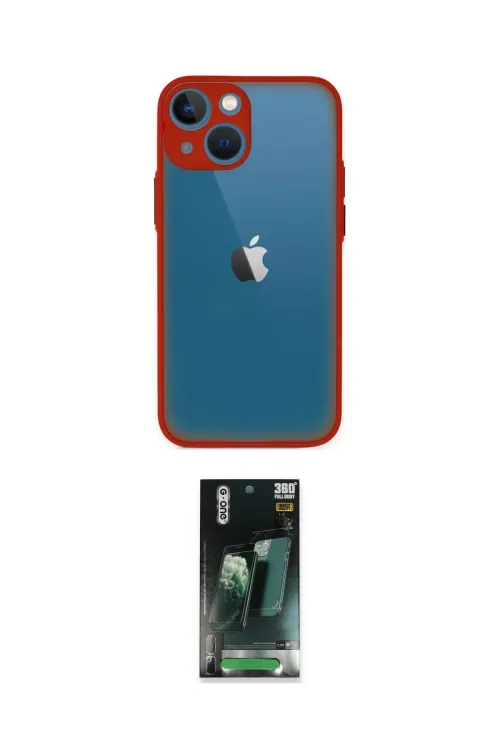 ieg™ iPhone 15 Kılıf Ahenk Çizgi Serisi - Şeffaf 360 Full Body Arka Koruyucu