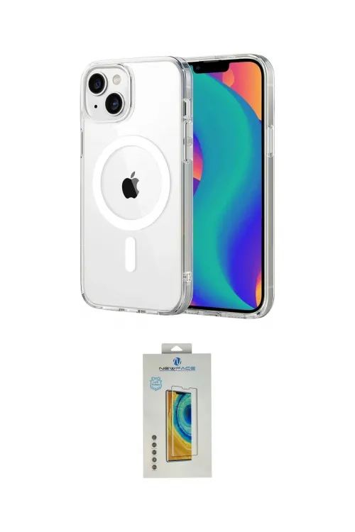 ieg™ iPhone 15 Kılıf Ahenk Minimal Serisi - Siyah Polymer Nano Ekran Koruyucu