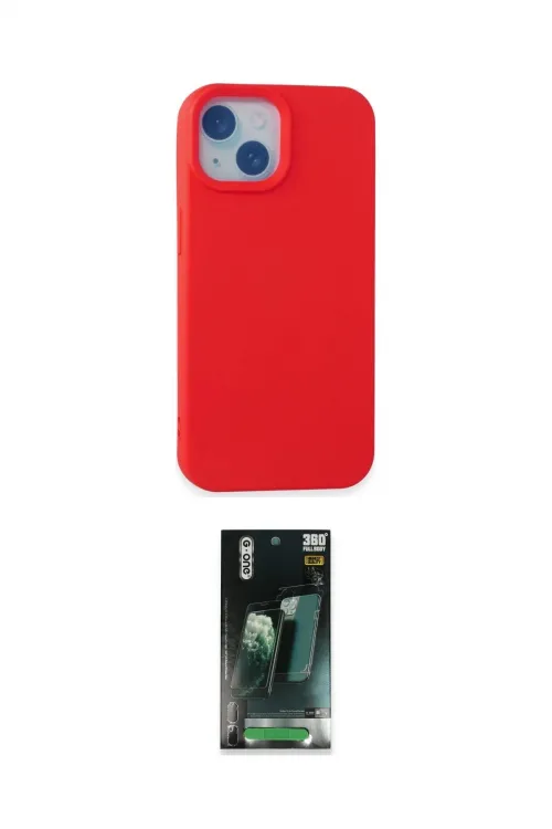 ieg™ iPhone 15 Kılıf Ahenk Serisi - Şeffaf 360 Full Body Arka Koruyucu
