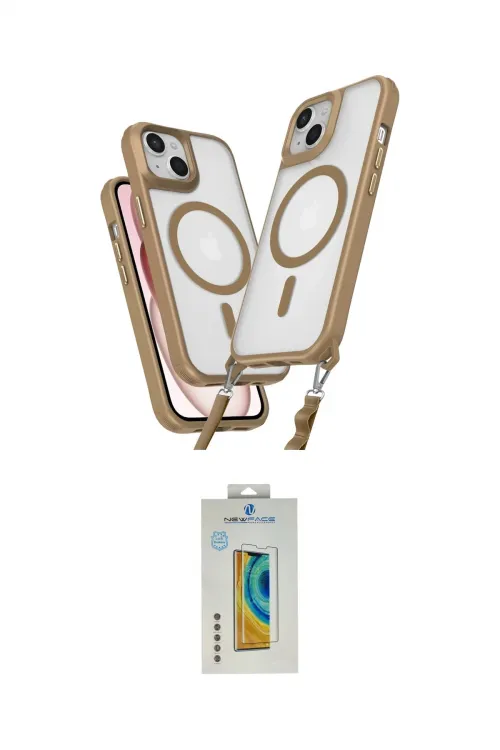 ieg™ iPhone 15 Kılıf Atlas Doku Koleksiyonu - Siyah Polymer Nano Ekran Koruyucu