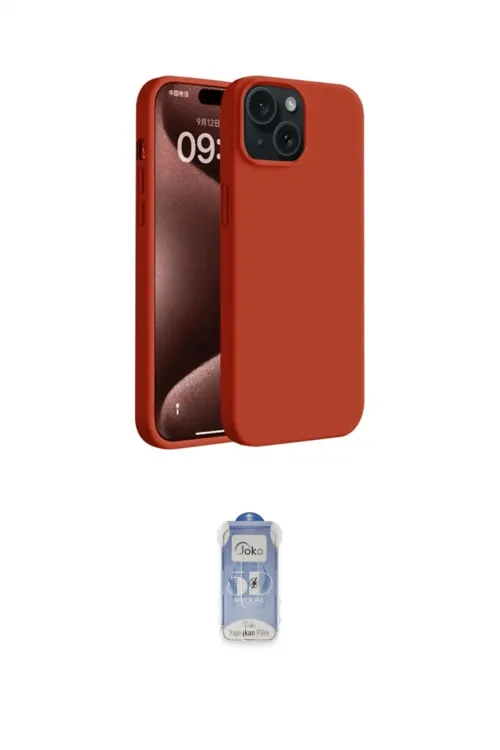 ieg™ iPhone 15 Kılıf Kozmos Yansıma Özel Seri - Siyah Joko Magic 5D Cam