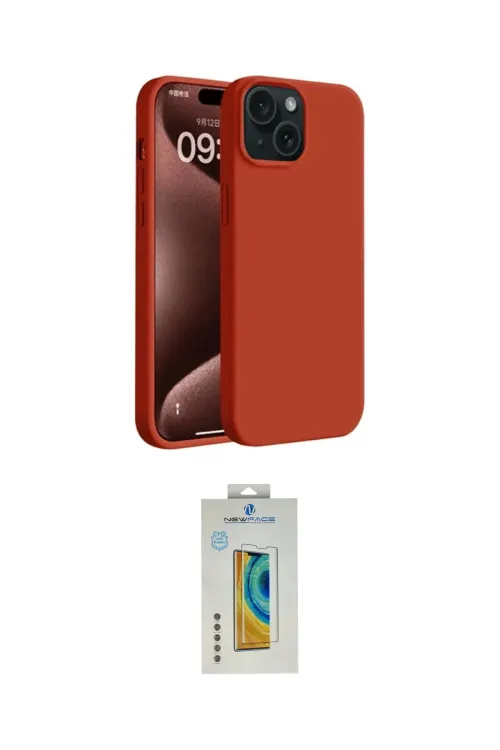 ieg™ iPhone 15 Kılıf Kozmos Yansıma Özel Seri - Siyah Polymer Nano Ekran Koruyucu