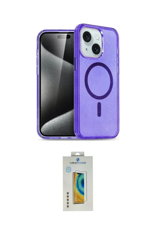 ieg™ iPhone 15 Kılıf Nova Asil Prime - Siyah Polymer Nano Ekran Koruyucu