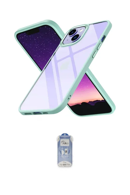 ieg™ iPhone 15 Kılıf Nova Işık Serisi - Siyah Joko Magic 5D Cam