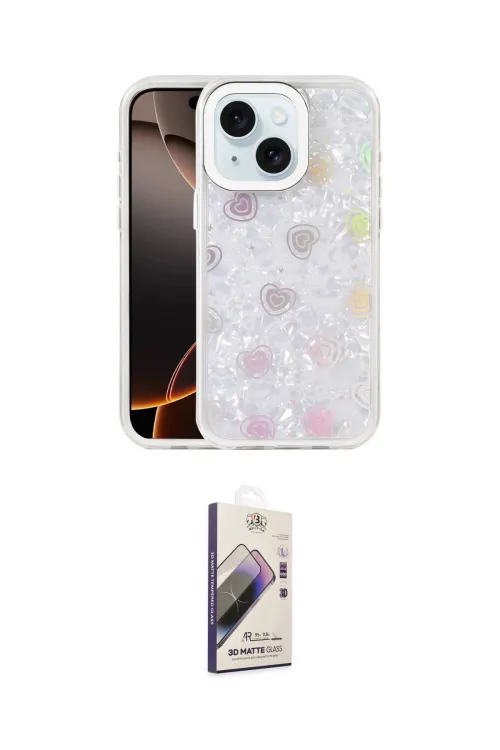 ieg™ iPhone 15 Kılıf Odak Prime - Siyah Bilvis 3D Mat Cam Ekran Koruyucu